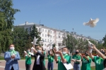 Голуби отправляются в полет
